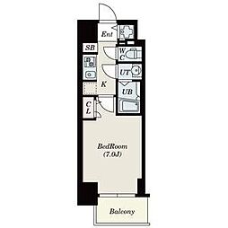 S-RESIDENCE難波Briller 1Kの間取図画像