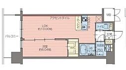 プレジオ梅田 1LDKの間取図画像