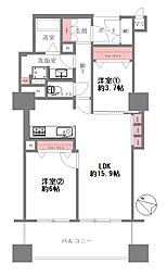 キングスクエアザ・タワーランドレックス 3LDKの間取図画像