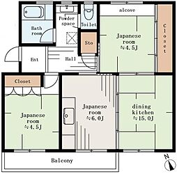 間取図画像 3DK