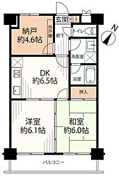 リブゼ西横浜 2SDKの間取図画像
