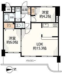 ダイアパレス新横浜北 2LDKの間取図画像