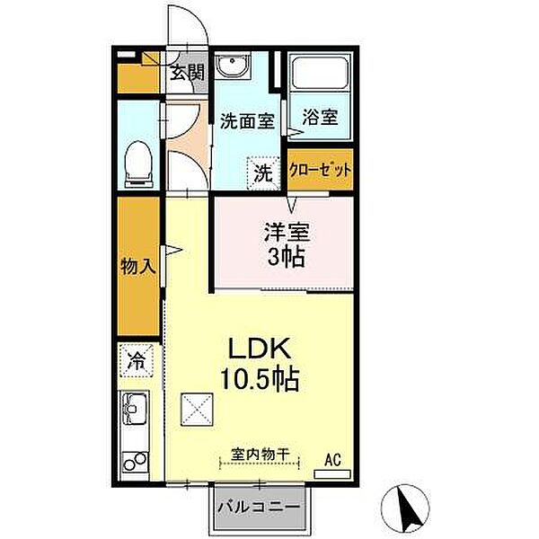 レセンテG・T 105｜鳥取県米子市皆生3丁目(賃貸アパート1LDK・1階・37.53㎡)の写真 その2