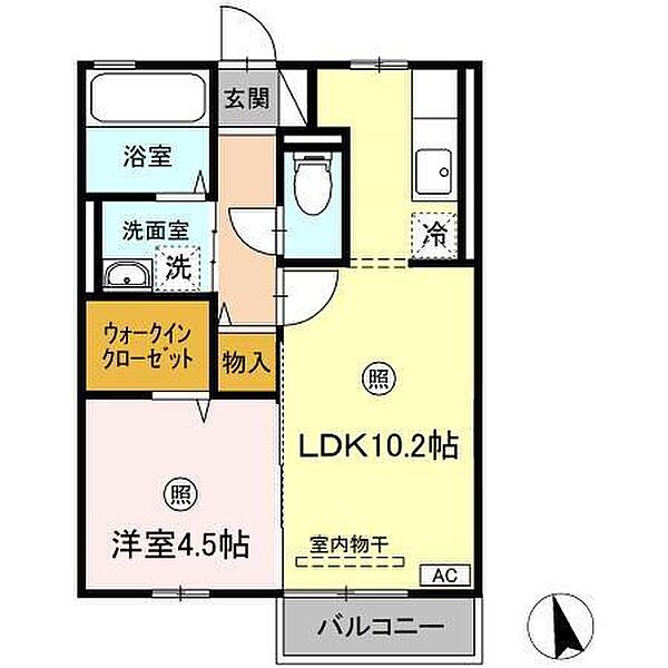 リバーポートSei 203｜鳥取県米子市東福原7丁目(賃貸アパート1LDK・2階・40.07㎡)の写真 その2