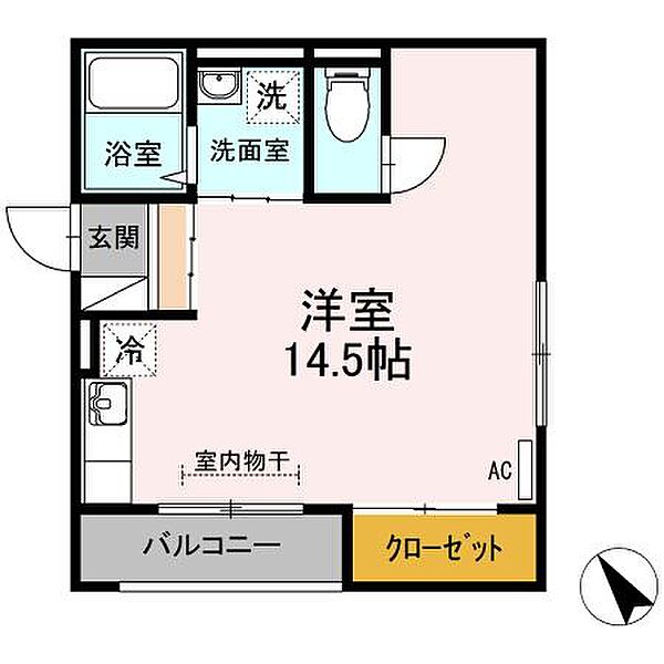 レセンテSFK　A棟 205｜鳥取県米子市道笑町3丁目(賃貸アパート1R・2階・35.31㎡)の写真 その2