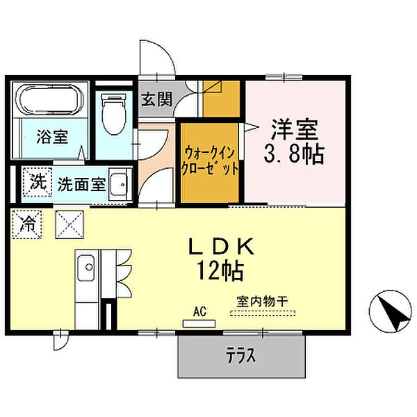 プレジャースクエアII 101｜鳥取県米子市米原3丁目(賃貸アパート1LDK・1階・40.53㎡)の写真 その2