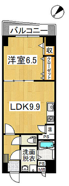 プレゼンス 9D｜鳥取県米子市冨士見町(賃貸マンション1LDK・9階・42.50㎡)の写真 その2
