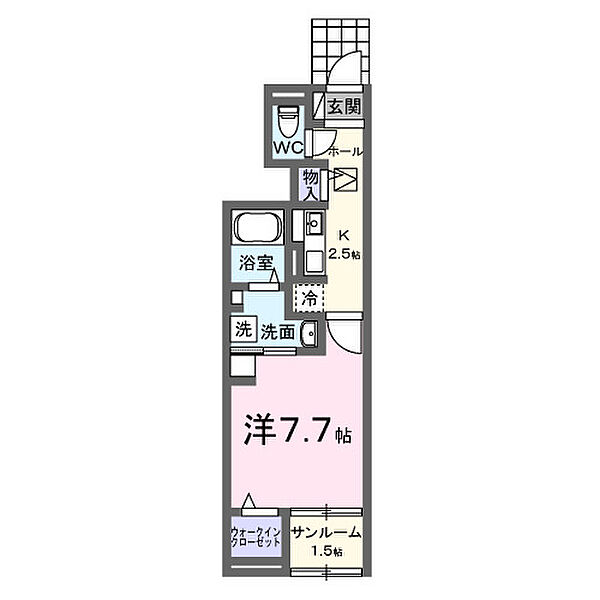 イリスプリエール 103｜鳥取県米子市西福原7丁目(賃貸アパート1K・1階・31.66㎡)の写真 その2