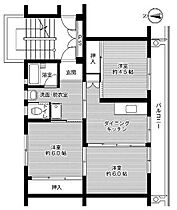 ビレッジハウス青木2号棟 405 ｜ 鳥取県米子市永江880（賃貸マンション3DK・4階・53.96㎡） その2