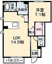 パインデューB棟 106 ｜ 鳥取県米子市夜見町2951（賃貸アパート1LDK・1階・50.71㎡） その2