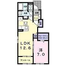 メゾン・ド・ソレイユ　Ｂ 104 ｜ 鳥取県西伯郡南部町阿賀472番地1（賃貸アパート1LDK・1階・50.08㎡） その2