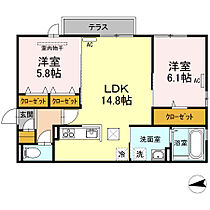 シュプレム 101 ｜ 鳥取県米子市皆生5丁目17-37（賃貸アパート2LDK・1階・61.50㎡） その2