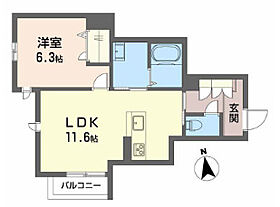 グランドマテリアル 106 ｜ 鳥取県米子市車尾5丁目1338-1（賃貸アパート1LDK・1階・44.45㎡） その2