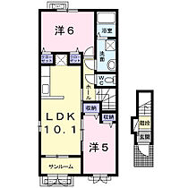 グレースII 201 ｜ 島根県安来市飯島町字横屋168-1（賃貸アパート2LDK・2階・56.42㎡） その2