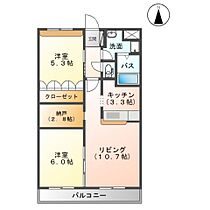 プランドールII 205 ｜ 鳥取県米子市観音寺新町4丁目（賃貸マンション2LDK・2階・61.11㎡） その2