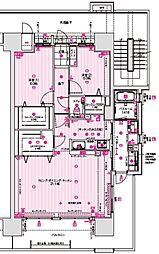 アルファステイツ天神町 11階2LDKの間取り