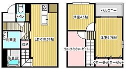 nyans浜佐田B 2LDKの間取図画像