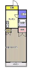 センチュリーパーク22 1Kの間取図画像