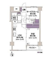 モンテベルデ千駄木 1SLDKの間取図画像