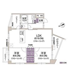 ドムス高井戸 2LDKの間取図画像