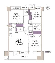 イトーピア与野ステーションコート 3LDKの間取図画像