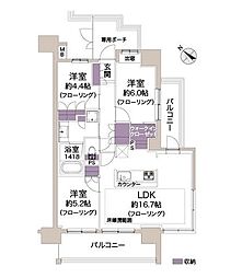 アビダス町田パークス 3LDKの間取図画像