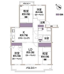 ガーデンコート八千代台2号棟 4LDKの間取図画像