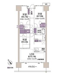 オハナふじみ野上野台ブロッサム 3LDKの間取図画像