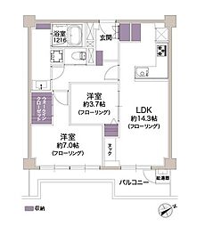 ガーデンハウス 2LDKの間取図画像