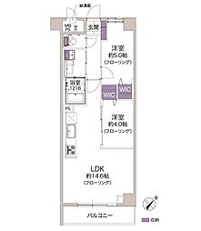 ライオンズマンション一之江 2LDKの間取図画像