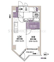 朝日プラザ東池袋 1LDKの間取図画像