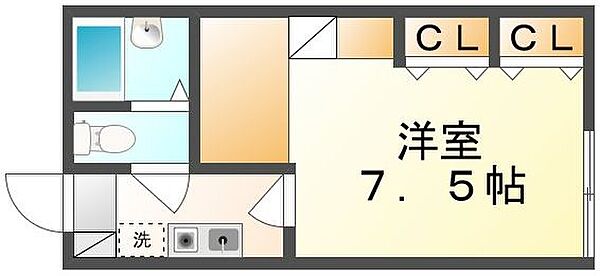 香川県高松市川島東町(賃貸アパート1K・1階・26.49㎡)の写真 その4