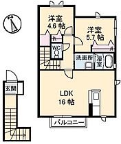 香川県高松市林町（賃貸アパート2LDK・2階・65.13㎡） その2