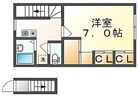 香川県高松市鹿角町（賃貸アパート1K・2階・26.08㎡） その1