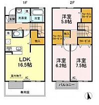 香川県高松市今里町１丁目（賃貸アパート3LDK・2階・90.49㎡） その2