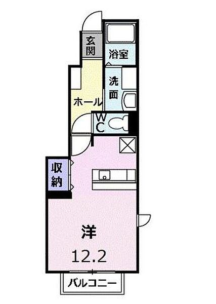 香川県高松市六条町(賃貸アパート1K・1階・33.15㎡)の写真 その4