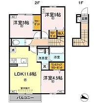 香川県綾歌郡宇多津町岩屋（賃貸アパート3LDK・2階・65.45㎡） その2