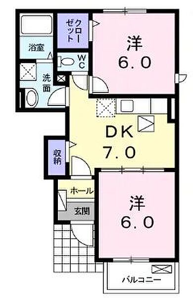 香川県丸亀市原田町(賃貸アパート2DK・1階・44.19㎡)の写真 その2