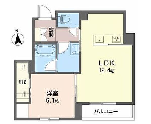 香川県高松市新北町(賃貸マンション1LDK・3階・45.63㎡)の写真 その4