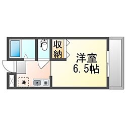 高松琴平電気鉄道長尾線 花園駅 徒歩8分の賃貸マンション 3階1Kの間取り