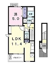 香川県丸亀市土器町東７丁目（賃貸アパート1LDK・2階・42.47㎡） その2