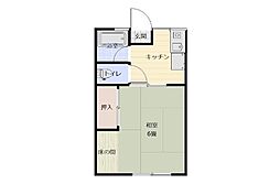 高松琴平電気鉄道長尾線 農学部前駅 徒歩5分の賃貸アパート 2階1Kの間取り