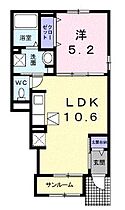 香川県丸亀市土器町西５丁目（賃貸アパート1LDK・1階・40.02㎡） その1