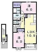 香川県丸亀市柞原町（賃貸アパート2LDK・2階・57.19㎡） その2