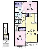 香川県坂出市昭和町１丁目（賃貸アパート2LDK・2階・57.21㎡） その2