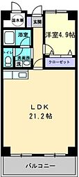アーバン茜 7階1LDKの間取り