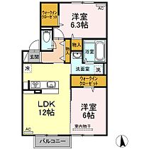 香川県高松市新田町甲（賃貸アパート2LDK・2階・59.58㎡） その1