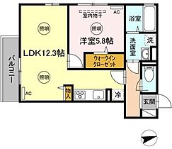 香川県高松市林町（賃貸アパート1LDK・2階・44.47㎡） その1