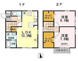 高松琴平電気鉄道琴平線 三条駅 徒歩23分の賃貸一戸建て 1階2LDKの間取り
