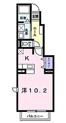 JR瀬戸大橋線 坂出駅 徒歩33分の賃貸アパート 1階1Kの間取り